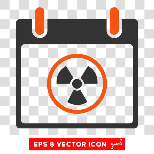 Calendrier radioactif Jour Eps Icône vectorielle — Image vectorielle