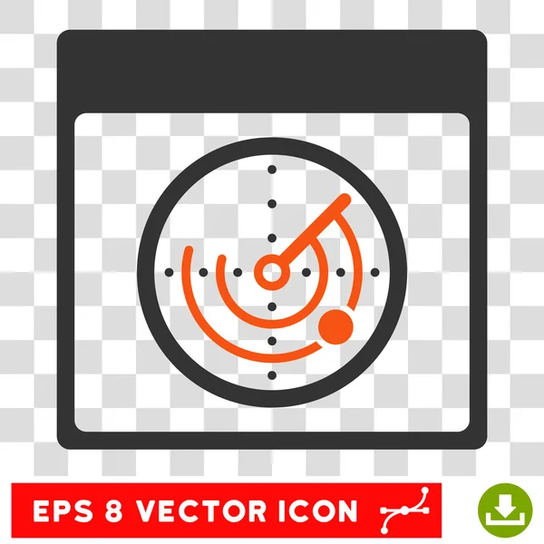 Radar Calendar Page Eps Vector Icon — Stock Vector