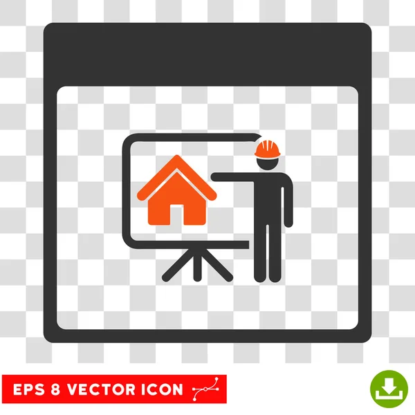 Développeur immobilier Calendrier Page Eps Icône vectorielle — Image vectorielle