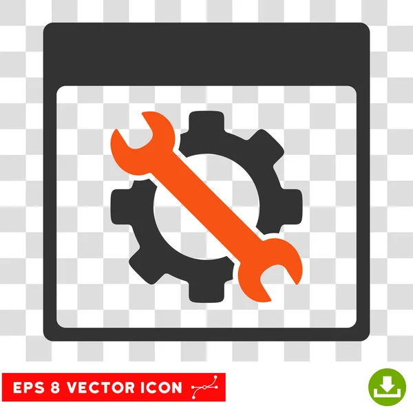 Configurações Ferramentas Calendário Página Eps Vector Icon — Vetor de Stock