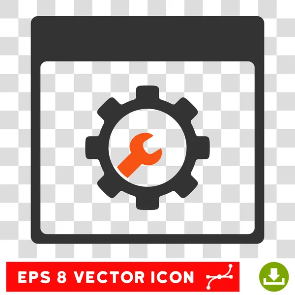 Setup Tools Calendar Page Eps Vector Icon — Stock Vector