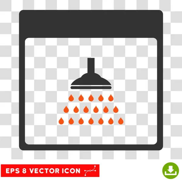 Chuveiro Calendário Página Eps Vector Ícone — Vetor de Stock