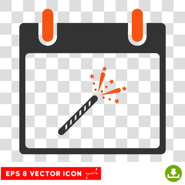 Sparkler Firecracker Calendar Day Eps Vector Icon — Stock Vector
