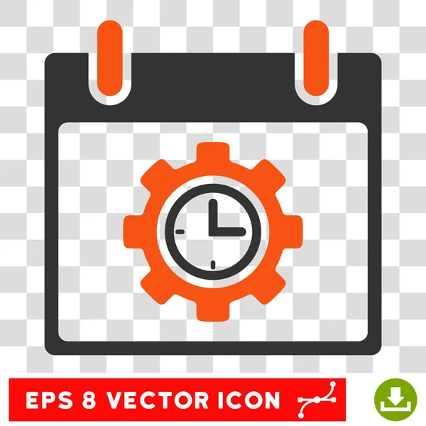 Tempo Engrenagem Calendário Dia Eps Vector Ícone — Vetor de Stock