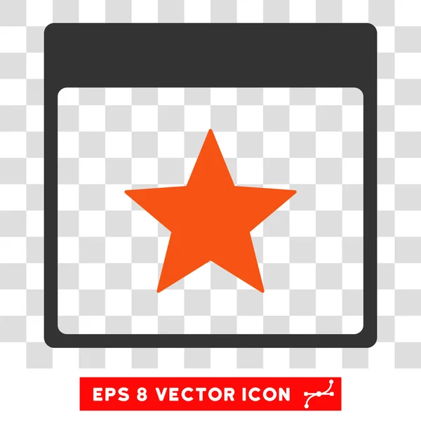 Star Calendar Page Eps Vector Icon — Stock Vector
