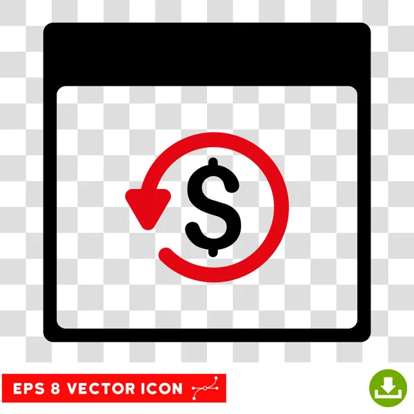 Chargeback kalenderpictogram pagina Eps Vector — Stockvector