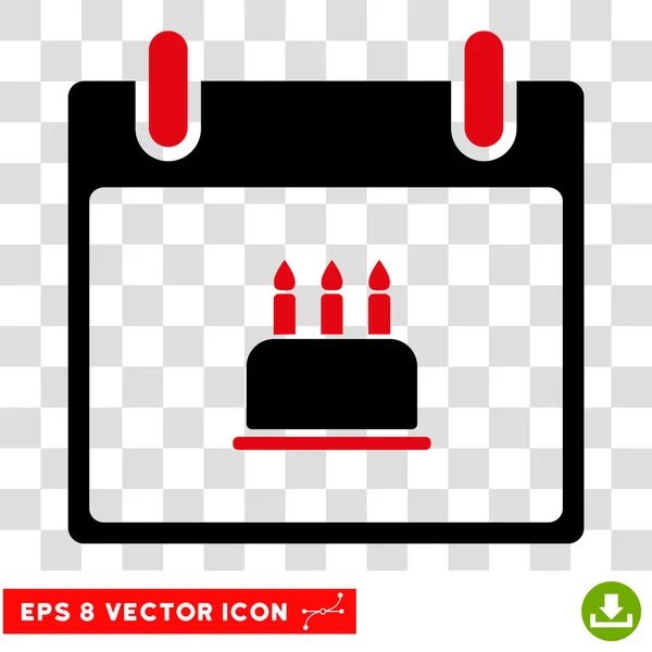 Geburtstagstorte Kalender Tag eps Vektor-Symbol — Stockvektor