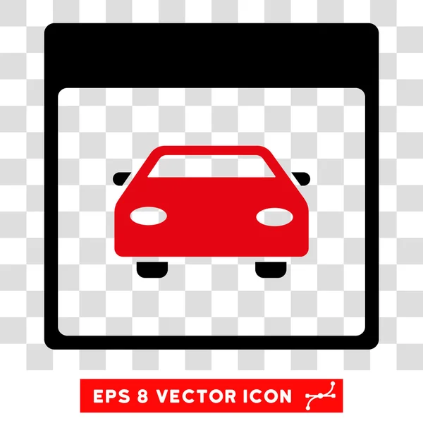 Carro Automóvel Calendário Página Eps Vector Icon — Vetor de Stock