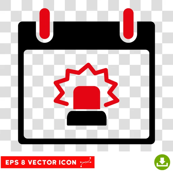 Waarschuwing dag Eps Vector kalenderpictogram — Stockvector