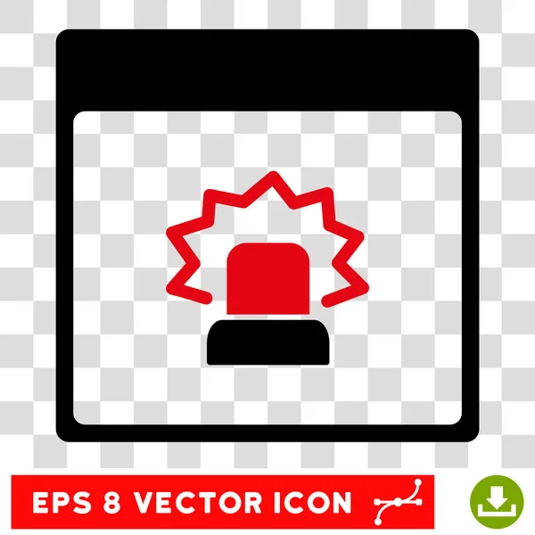 Warnung Kalenderseite eps Vektor-Symbol — Stockvektor