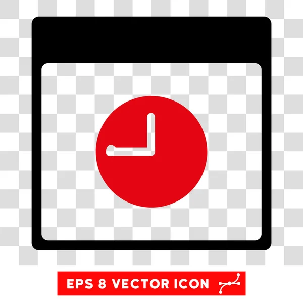 Clock Calendar Page Eps Vector Icon — Stock Vector