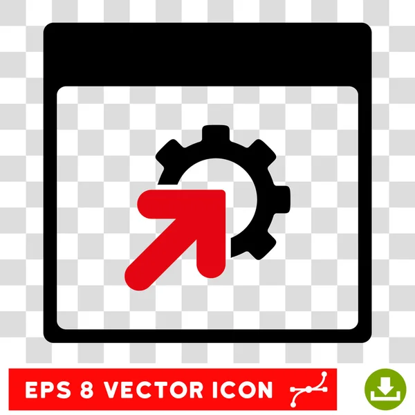 Página de calendário de integração de engrenagens Eps Vector Icon — Vetor de Stock