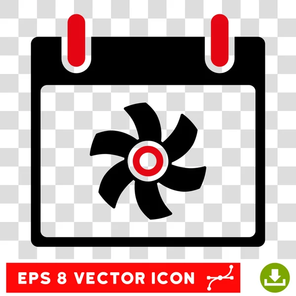 Fan Calendar Dia Eps Vector Ícone — Vetor de Stock