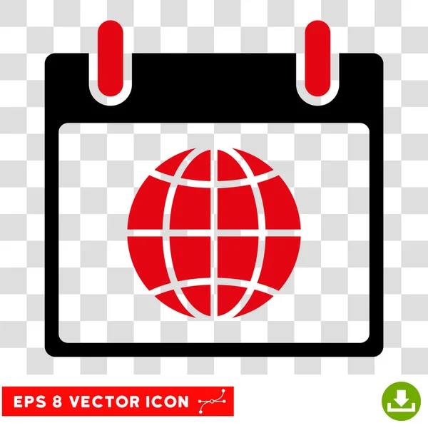 Globus Kalenderseite eps Vektor-Symbol — Stockvektor