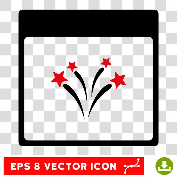 Feuerwerk Kalenderseite eps Vektor-Symbol — Stockvektor