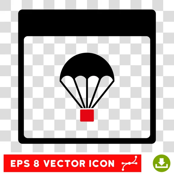 Pagina Eps Vector pictogram van de kalender van de parachute — Stockvector