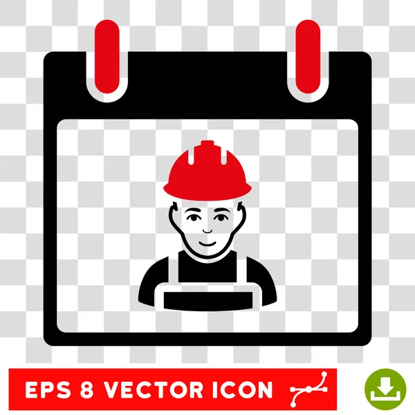 Dia do calendário do trabalhador Eps Vector Icon — Vetor de Stock