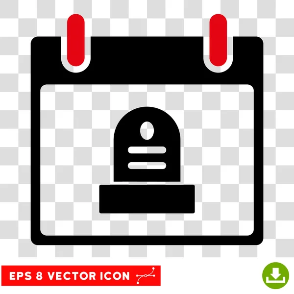 Rip Monumento Calendario Día Eps Vector Icono — Vector de stock