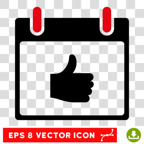 Thumb Up Calendário Dia Eps Vector Ícone — Vetor de Stock