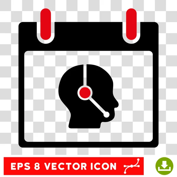 Telemarketing Operador Calendário Dia Eps Vector Icon —  Vetores de Stock