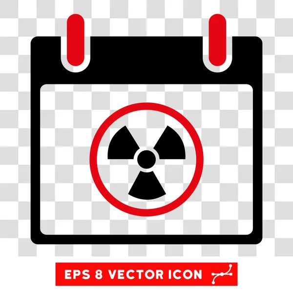 Calendrier radioactif Jour Eps Icône vectorielle — Image vectorielle
