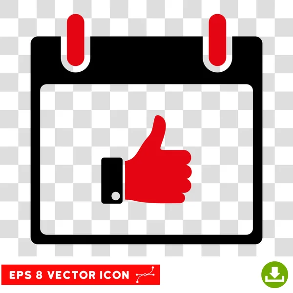 Thumb Up Hand Calendar Day Eps Vector Icon — Stock Vector