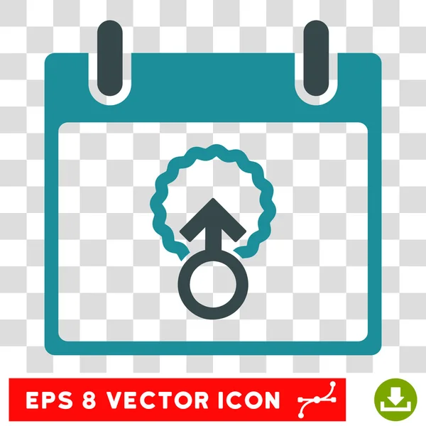 Calendário de Penetração Celular Dia Eps Vector Icon — Vetor de Stock
