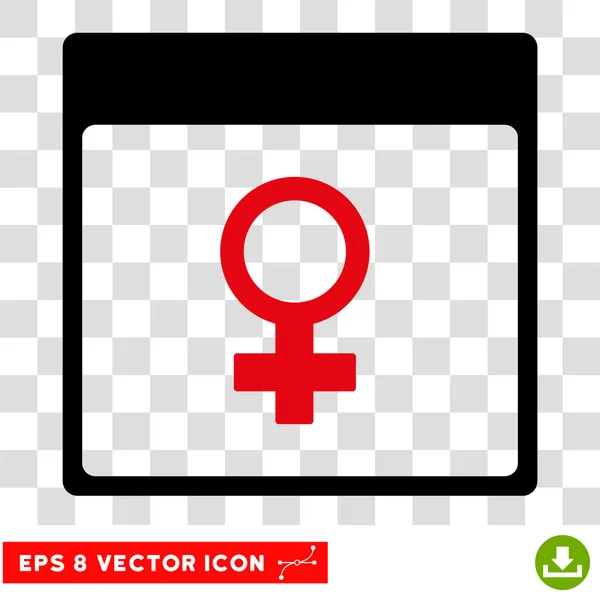 Ikonę wektor stronę kalendarza kobiece Symbol Wenus — Wektor stockowy