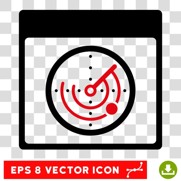 Radar-Kalenderseite eps Vektor-Symbol — Stockvektor