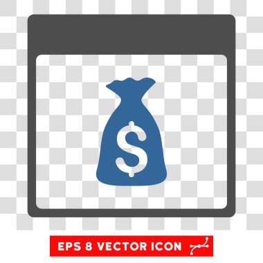 Para çantası takvim sayfası Eps vektör simgesi