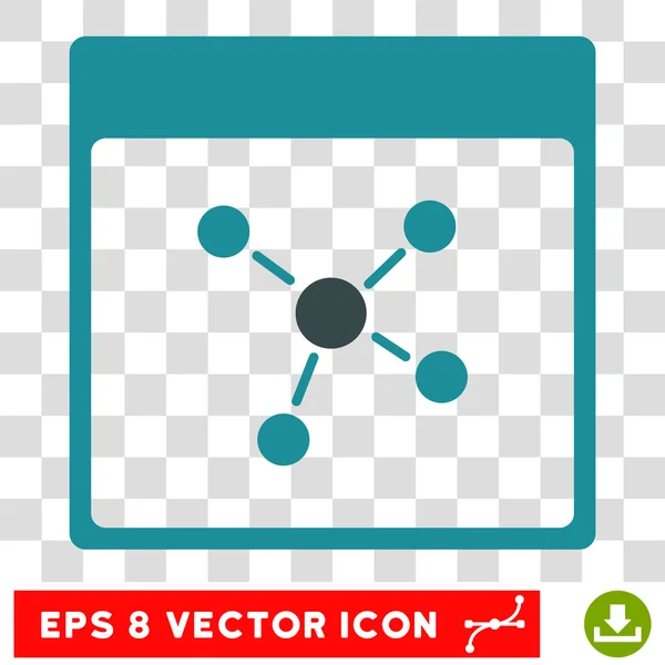 Bağlantıları sayfa Eps vektör simge takvim — Stok Vektör