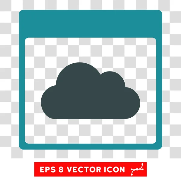 Página de Calendário de Nuvem Eps Vector Icon — Vetor de Stock