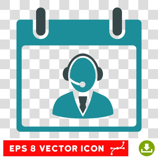 Reception Operator Calendar Day Eps Vector Icon — Stock Vector