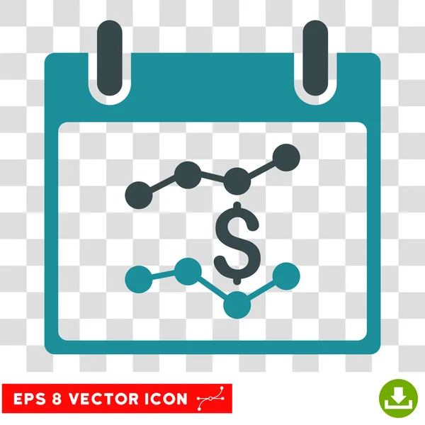 Gráficos financeiros Calendário Dia Eps Vector Icon — Vetor de Stock