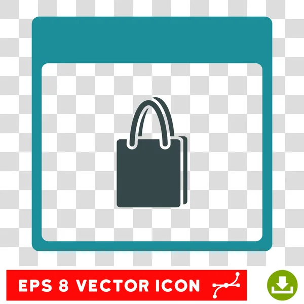 Saco de compras Calendário Página Eps Vector Icon — Vetor de Stock