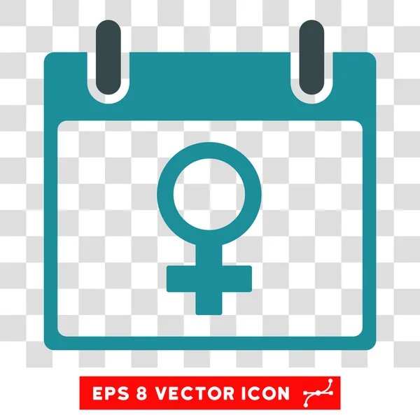 Αφροδίτη θηλυκό σύμβολο ημερολόγιο ημέρα διανυσματικών Eps εικονίδιο — Διανυσματικό Αρχείο