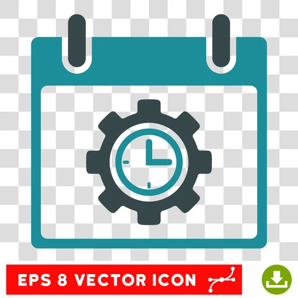 Time Gear Calendar Day Eps Vector Icon — Stock Vector