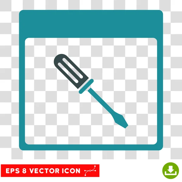 Csavarhúzó naptár oldal Eps Vector Icon — Stock Vector