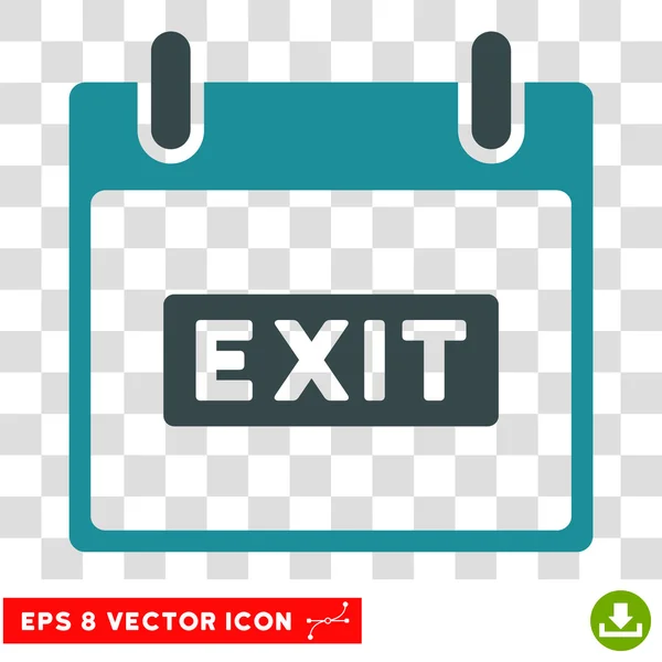 Exit Caption Calendar Day Eps Vector Icon — Stock Vector