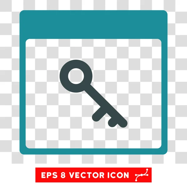 Schlüssel Kalenderseite eps Vektor-Symbol — Stockvektor