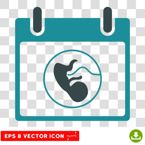 Embryo Kalendertag eps Vektorsymbol — Stockvektor
