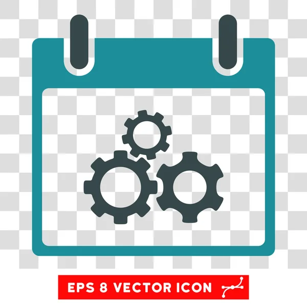 Mechanik Getriebe Kalendertag eps Vektor-Symbol — Stockvektor