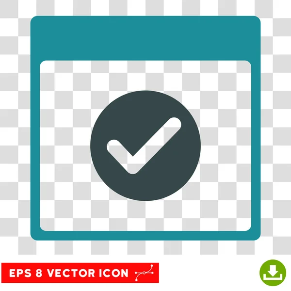 Ok Kalendertag eps Vektor-Symbol — Stockvektor