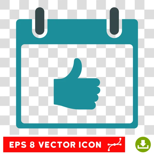 Thumb Up Calendar Day Eps Vector Icon — Stock Vector