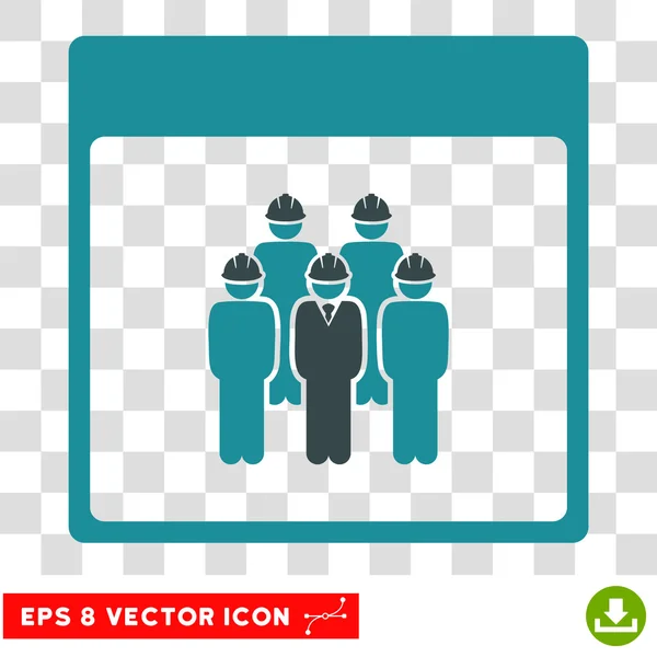Página de calendario de personal Eps Vector Icono — Archivo Imágenes Vectoriales
