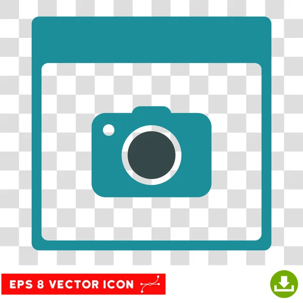 Foto Kamera Kalender Seite eps Vektor Symbol — Stockvektor