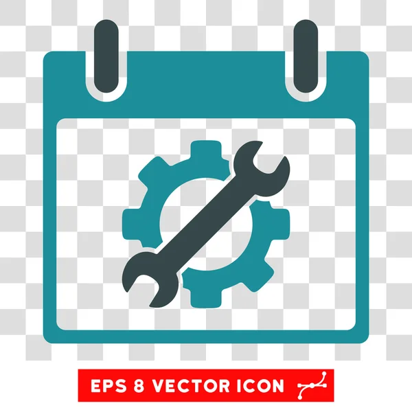 Ferramentas de Configuração Calendário Dia Eps Vector Icon — Vetor de Stock