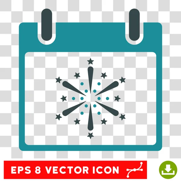 Календарь фейерверков Eps Векторная икона — стоковый вектор
