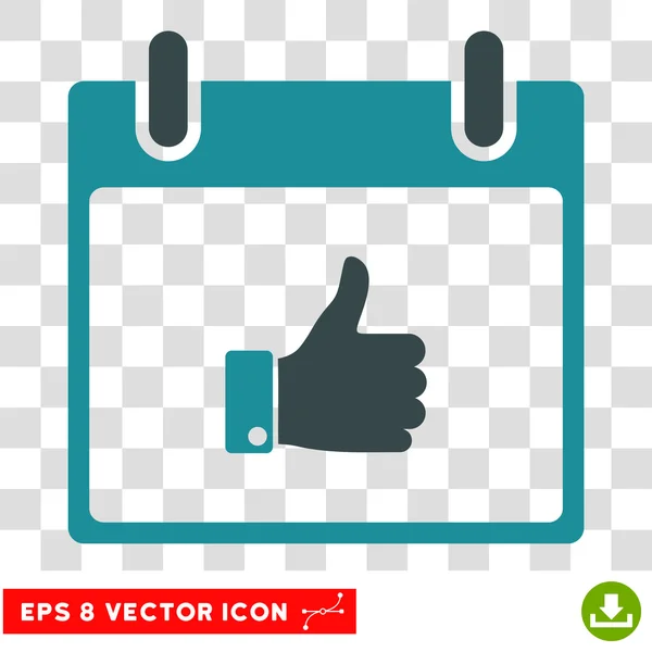 Hüvelykujját, a kéz naptári nap vektor Eps ikon — Stock Vector