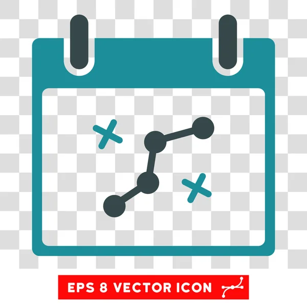 Pfad zeigt Kalendertag eps Vektor-Symbol — Stockvektor
